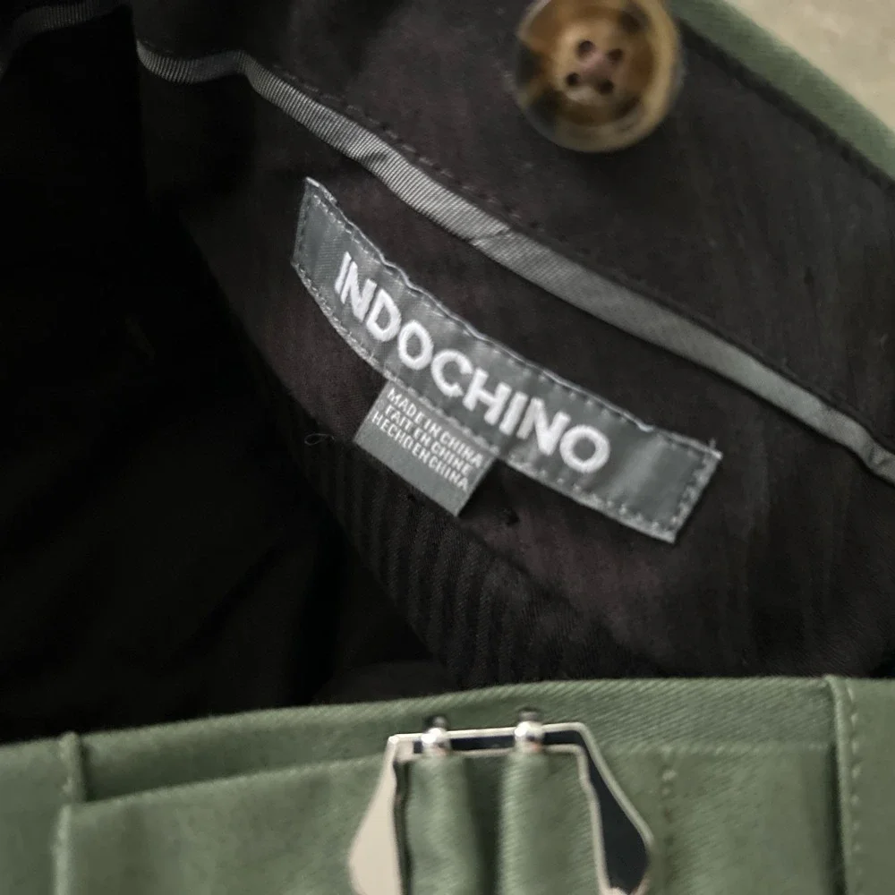 INDOCHINO Green 2 Pc Suit SoHo Jacket Blazer and Newbury Cuffed Pants XS
